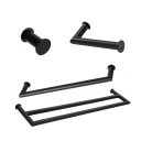 Ver imagem 1 de Kit de Acessórios para Banheiro com 4 Peças em Aço Inox Black Matte Preto Fosco com Toalheiro Duplo