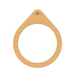 Espelho Decorativo Flat Wood Freijó 40cm - 1