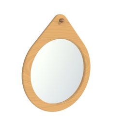 Espelho Decorativo Flat Wood Freijó 40cm - 4