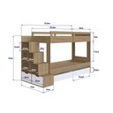 Ver imagem 4 de Beliche Infantil com Escada Nichos Gavetas Laterais e Gavetões Inferiores