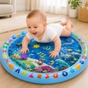 Ver imagem 7 de Tapete Bebe Inflavel Agua Interativo Almofada Infantil Ginasio Atividades Sensorial PET Tummy Time D