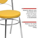 Ver imagem 7 de Conjunto 2 Cadeiras para Cozinha Debrum Yescasa Cromado/Amarelo
