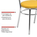 Ver mais imagens de Conjunto 2 Cadeiras para Cozinha Debrum Yescasa Cromado/Amarelo