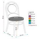 Ver imagem 2 de Kit 2 Cadeiras Cromadas CC10 A105 Debrum