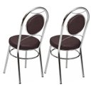 Ver imagem 3 de Conjunto 2 Cadeiras para Cozinha Debrum Yescasa Cromado/Marrom