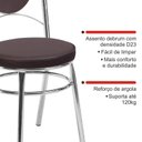 Ver imagem 7 de Conjunto 2 Cadeiras para Cozinha Debrum Yescasa Cromado/Marrom