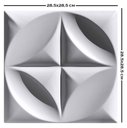 Ver mais imagens de Forma 3D Gesso e Cimento ABS 1mm - Floral 28,5x28,5 cm