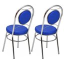 Ver imagem 3 de Conjunto 2 Cadeiras para Cozinha Debrum Yescasa Cromado/Azul