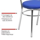 Ver mais imagens de Conjunto 2 Cadeiras para Cozinha Debrum Yescasa Cromado/Azul
