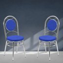 Ver imagem 6 de Conjunto 2 Cadeiras para Cozinha Debrum Yescasa Cromado/Azul