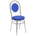 Ver imagem 2 de Kit 2 Cadeiras Cromadas CC10 A103 Debrum Cinza/Cromado/Azul