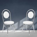 Ver imagem 4 de Kit 2 Cadeiras Cromadas CC10 A102 Debrum Yescasa Branco/Cromado