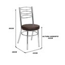 Ver imagem 3 de Kit 2 Cadeiras Cromadas CC34 D415 Debrum