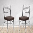 Ver imagem 2 de Kit 2 Cadeiras Cromadas CC34 D415 Debrum