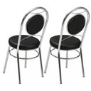 Ver imagem 3 de Conjunto 2 Cadeiras para Cozinha Debrum Yescasa Cromado/Preto