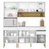 Cozinha Modulada Line Composição 3 Supremo Freijó - Kits Paraná - 2