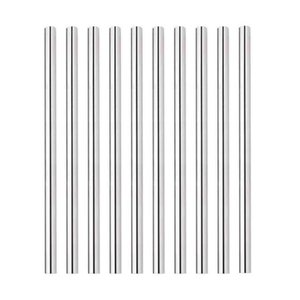 Kit com 10 Canudos em Aço Inox 22 cm Milk Shake 12mm + Escova de Limpeza Frigopro