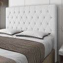 Ver imagem 1 de Cabeceira Casal Potenza 140cm Material Sintético Branco c/ Frame Italian Flex