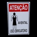 Ver imagem 3 de Kit 5 Placa Obrigatorio Uso de Avental Industria Epi Cozinha