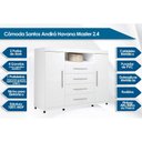 Ver imagem 2 de Cômoda Juvenil Master c/ 2 Portas 1 Nicho e 4 Gavetas Branco - Santos Andirá