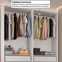 Ver imagem 6 de Closet Casal Andorra 4 Gavetas 2 Prateleiras Branco - Pnr Móveis