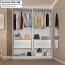 Ver imagem 4 de Closet Casal Andorra 4 Gavetas 2 Prateleiras Branco - Pnr Móveis