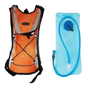 Mochila de Hidratação com Refil 2 Litros Água Térmica:laranja/2 Litros