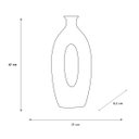 Ver imagem 2 de Vaso Decorativo de Mesa Taj Preto Fosco para Sala de Jantar 47x21x8,5 cm