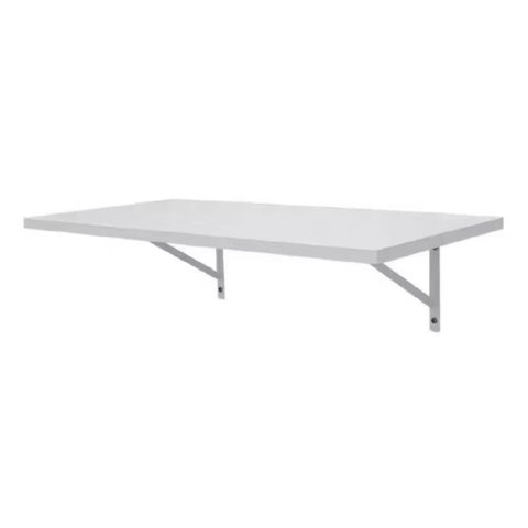 Mesa Suspensa em MDF Branco Estudos Home Office Computador 90 cm