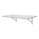 Ver imagem 1 de Mesa Suspensa em MDF Branco Estudos Home Office Computador 90 cm