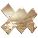 Ver imagem 1 de Kit Espelho Mosaico Bronze com 8 Pç 20x20cm Bisotê