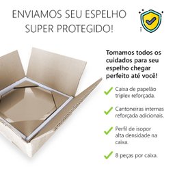 Kit Espelho Mosaico Bronze com 8 Pç 20x20cm Bisotê - 4