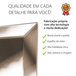 Kit Espelho Mosaico Bronze com 8 Pç 20x20cm Bisotê - 3