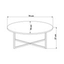 Ver imagem 3 de Mesa de Centro Redonda 70cm Marrom