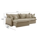 Ver imagem 2 de Sofá Cama Retrátil e Reclinável Leona 210 Cm Braço 15 Cm Meu Sofá Online