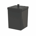 Ver imagem 1 de Lixeira Quadrada 6,5 Litros Ref.530 - Preto