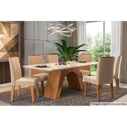 Cadeira Sala de Jantar Clarice Kit 2 Un Nature/Suede Chumbo - Cimol - 4