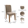 Cadeira Sala de Jantar Clarice Kit 2 Un Nature/Suede Chumbo - Cimol - 3