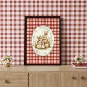 Ver imagem 1 de Quadro Decor Família Coelhinhos Vintage 24x18cm Mold Preta