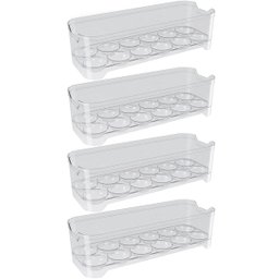 Kit 4 Organizadores de Geladeira Porta Ovos 12un 28x10x7,5cm Restaurantes Lancherias Uz - 1