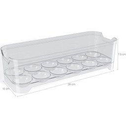 Kit 4 Organizadores de Geladeira Porta Ovos 12un 28x10x7,5cm Restaurantes Lancherias Uz - 4