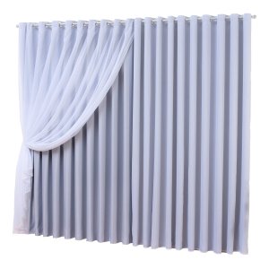 cortina voal liso forro tecido blackout branco 3,00x2,50