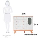Ver imagem 3 de Cômoda Trocador com Janela 4 Gavetas Pingo Quarto Bebê