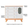 Cômoda Trocador com Janela 4 Gavetas Pingo Quarto Bebê - 5