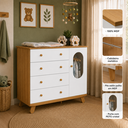 Ver imagem 2 de Cômoda Trocador com Janela 4 Gavetas Pingo Quarto Bebê