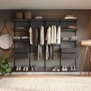 Ver imagem 1 de Closet Aberto Modulado para Casal 245cm Eminence Preto