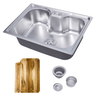 Cuba Cozinha Gourmet Aço Inox Luxo com Valvula 60 X 42 Cm e Tabua - Levo - 1