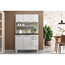 Ver imagem 6 de Kit de Cozinha Compacta Topázio Smart C/ 3 Portas e 3 Gavetas 105cm Branco/preto - Telasul