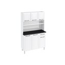 Ver imagem 2 de Kit de Cozinha Compacta Topázio Smart C/ 3 Portas e 3 Gavetas 105cm Branco/preto - Telasul
