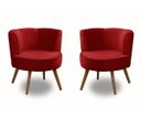 Ver imagem 2 de Kit 2 Poltronas Para Sala Decorativa Isadora Suede Vermelho Madelina Decor